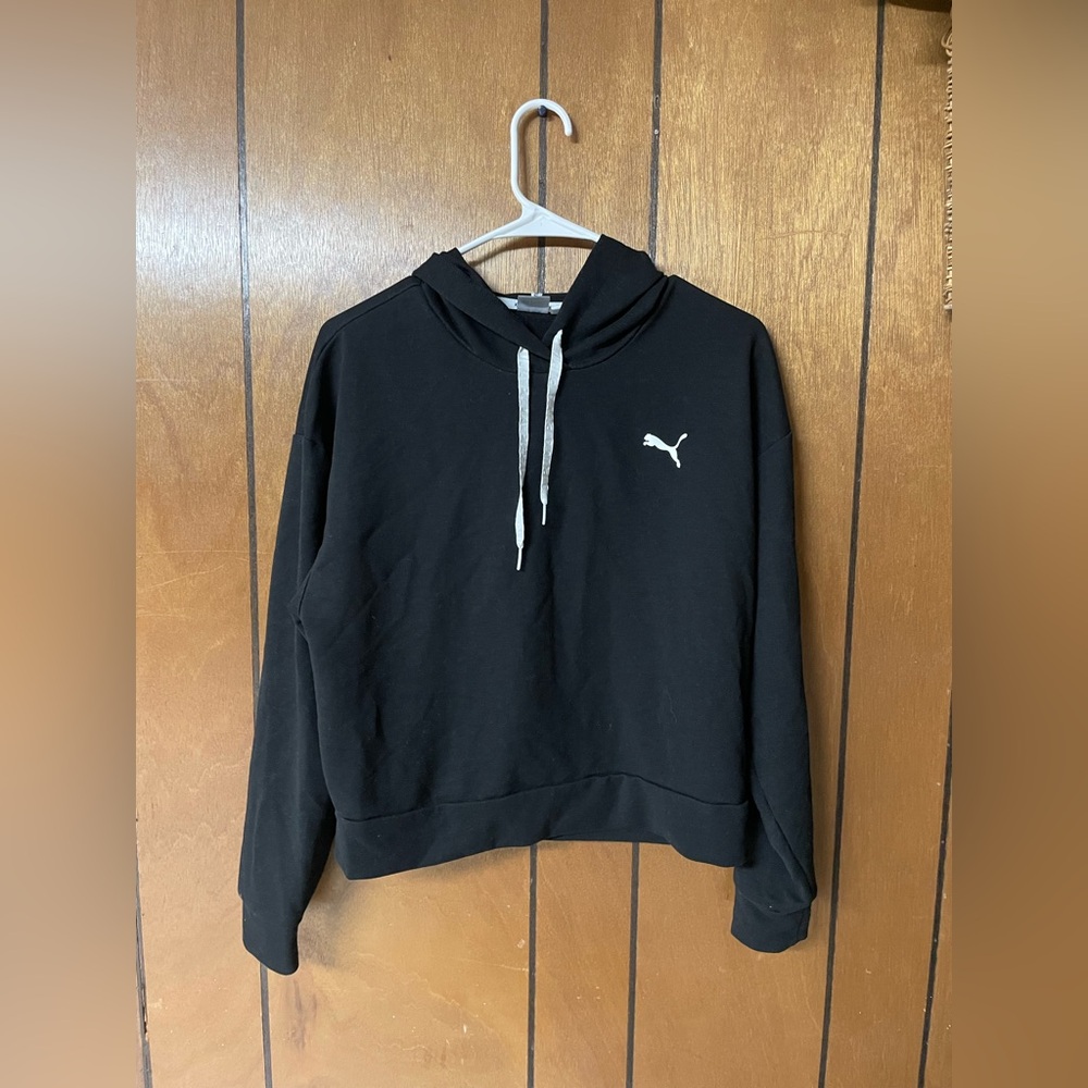 Puma Black Hoodie with White Logo
